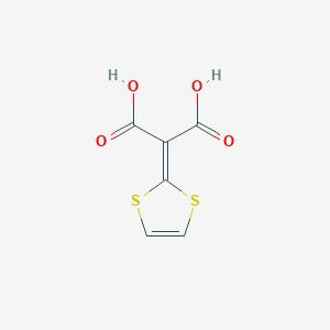 molecular formula C6H4O4S2 B12966710 2-(1,3-Dithiol-2-ylidene)malonic acid 