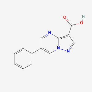 molecular formula C13H9N3O2 B12966826 Pyrazolo[1,5-a]pyrimidine-3-carboxylic acid, 6-phenyl- 