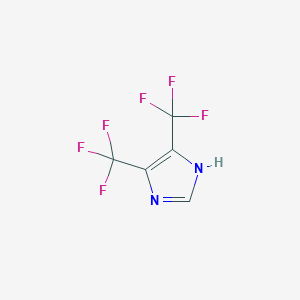 molecular formula C5H2F6N2 B1296684 4,5-BIS(TRIFLUOROMETHYL)IMIDAZOLE CAS No. 651-34-3