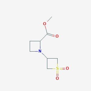 molecular formula C8H13NO4S B12966894 Methyl 1-(1,1-dioxidothietan-3-yl)azetidine-2-carboxylate 