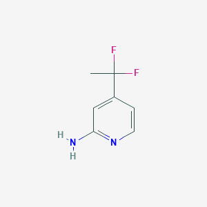 molecular formula C7H8F2N2 B12967075 4-(1,1-Difluoroethyl)pyridin-2-amine 