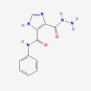 molecular formula C11H11N5O2 B1296716 4-(肼羰基)-N-苯基-1H-咪唑-5-甲酰胺 CAS No. 89562-40-3