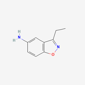molecular formula C9H10N2O B12967305 3-Ethylbenzo[d]isoxazol-5-amine 