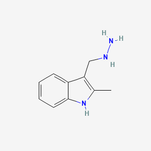 molecular formula C10H13N3 B12967337 3-(Hydrazinylmethyl)-2-methyl-1H-indole 