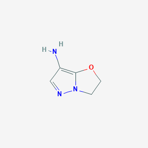 molecular formula C5H7N3O B12967356 2,3-Dihydropyrazolo[5,1-b]oxazol-7-amine 