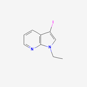 molecular formula C9H9IN2 B12967409 1-Ethyl-3-iodo-1H-pyrrolo[2,3-b]pyridine 