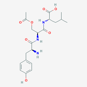 molecular formula C20H29N3O7 B12967430 N-(L-Tyrosyl)-O-acetyl-L-seryl-L-leucine 