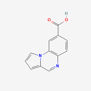 molecular formula C12H8N2O2 B12967445 Pyrrolo[1,2-a]quinoxaline-8-carboxylic acid 