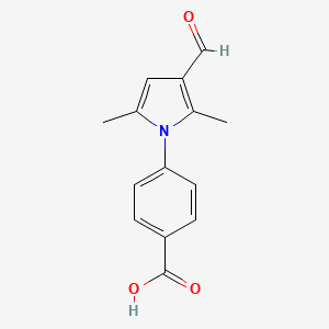 molecular formula C14H13NO3 B1296751 4-(3-formyl-2,5-dimethyl-1H-pyrrol-1-yl)benzoic acid CAS No. 52034-38-5