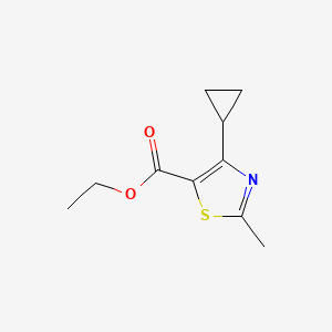 molecular formula C10H13NO2S B12967550 Ethyl 4-cyclopropyl-2-methylthiazole-5-carboxylate 