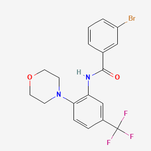 molecular formula C18H16BrF3N2O2 B12967572 3-Bromo-N-(2-morpholino-5-(trifluoromethyl)phenyl)benzamide 