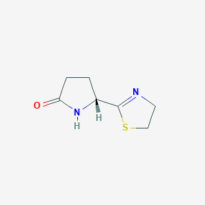 molecular formula C7H10N2OS B12967599 (R)-5-(4,5-Dihydrothiazol-2-yl)pyrrolidin-2-one 