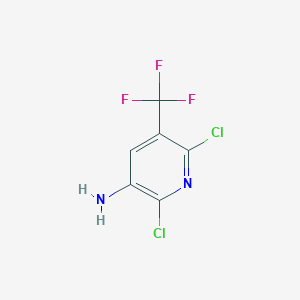 molecular formula C6H3Cl2F3N2 B12967604 2,6-Dichloro-5-(trifluoromethyl)pyridin-3-amine 