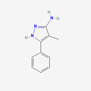 molecular formula C10H11N3 B1296768 4-Methyl-5-phenyl-2H-pyrazol-3-ylamine CAS No. 66367-67-7