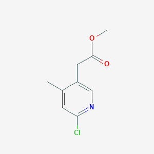 molecular formula C9H10ClNO2 B12967702 Methyl 2-(6-chloro-4-methylpyridin-3-yl)acetate 