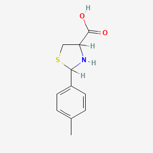 molecular formula C11H13NO2S B1296774 2-(4-甲苯基)-1,3-噻唑烷-4-羧酸 CAS No. 67189-37-1