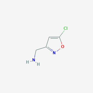 molecular formula C4H5ClN2O B12967747 (5-Chloroisoxazol-3-yl)methanamine 