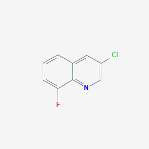 molecular formula C9H5ClFN B12967787 3-Chloro-8-fluoroquinoline 