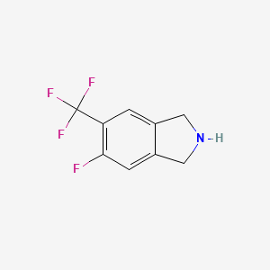 molecular formula C9H7F4N B12967833 5-Fluoro-6-(trifluoromethyl)isoindoline 