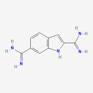 molecular formula C10H11N5 B12967836 2,6-Diamidino-indole CAS No. 73819-63-3