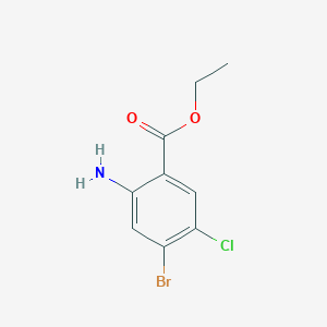 molecular formula C9H9BrClNO2 B12967954 Ethyl 2-amino-4-bromo-5-chlorobenzoate 