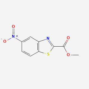 molecular formula C9H6N2O4S B12968009 Methyl 5-nitrobenzo[d]thiazole-2-carboxylate 