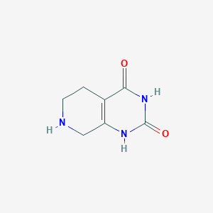 molecular formula C7H9N3O2 B12968029 5,6,7,8-tetrahydropyrido[3,4-d]pyrimidine-2,4(1H,3H)-dione 