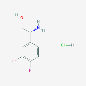 molecular formula C8H10ClF2NO B12968064 (R)-2-Amino-2-(3,4-difluorophenyl)ethan-1-OL hcl 