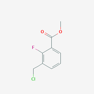 molecular formula C9H8ClFO2 B12968074 Methyl 3-(chloromethyl)-2-fluorobenzoate CAS No. 1065073-81-5