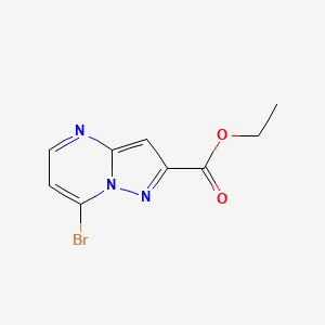 molecular formula C9H8BrN3O2 B12968083 Ethyl 7-bromopyrazolo[1,5-a]pyrimidine-2-carboxylate 