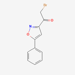 molecular formula C11H8BrNO2 B12968085 2-Bromo-1-(5-phenylisoxazol-3-yl)ethan-1-one CAS No. 14731-15-8