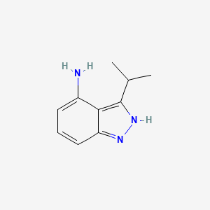 molecular formula C10H13N3 B12968094 3-Isopropyl-2H-indazol-4-amine 
