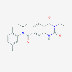 molecular formula C22H25N3O3 B12968096 N-(2,5-Dimethylphenyl)-3-ethyl-N-isopropyl-2,4-dioxo-1,2,3,4-tetrahydroquinazoline-7-carboxamide 