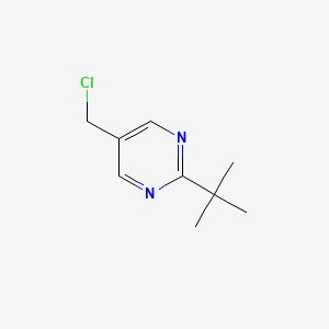 molecular formula C9H13ClN2 B12968098 2-Tert-butyl-5-(chloromethyl)pyrimidine 