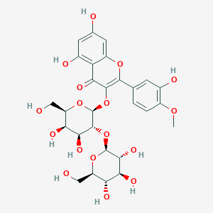 molecular formula C28H32O17 B129681 Thesioideoside CAS No. 145937-28-6