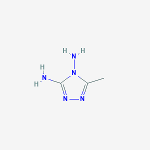 molecular formula C3H7N5 B1296811 5-methyl-1,2,4-triazole-3,4-diamine CAS No. 21532-07-0