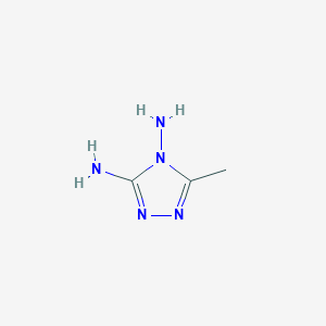 molecular formula C3H7N5 B1296811 5-Methyl-4H-1,2,4-triazole-3,4-diamine CAS No. 21532-07-0