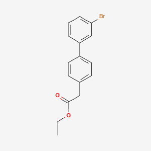 molecular formula C16H15BrO2 B12968123 Ethyl 2-(3'-bromo-[1,1'-biphenyl]-4-yl)acetate 
