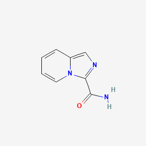 molecular formula C8H7N3O B12968190 Imidazo[1,5-a]pyridine-3-carboxamide 