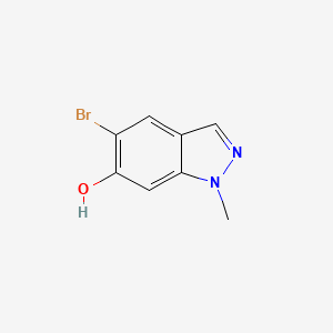 molecular formula C8H7BrN2O B12968273 5-Bromo-1-methyl-1H-indazol-6-ol 