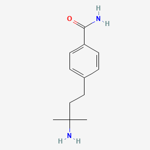 molecular formula C12H18N2O B12968327 4-(3-Amino-3-methylbutyl)benzamide 