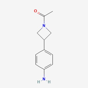 molecular formula C11H14N2O B12968427 1-(3-(4-Aminophenyl)azetidin-1-yl)ethanone 