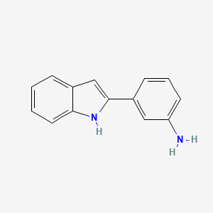 molecular formula C14H12N2 B1296850 3-(1H-indol-2-yl)aniline CAS No. 6318-72-5