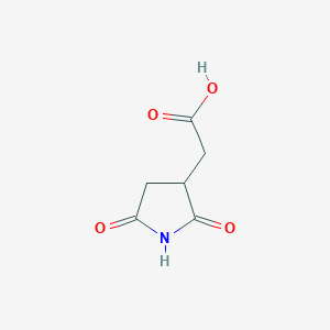 molecular formula C6H7NO4 B1296851 2-(2,5-Dioxopyrrolidin-3-yl)acetic acid CAS No. 6324-87-4