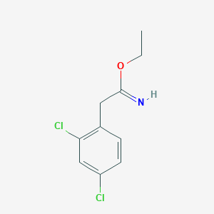 molecular formula C10H11Cl2NO B12968521 Ethyl 2-(2,4-dichlorophenyl)acetimidate 