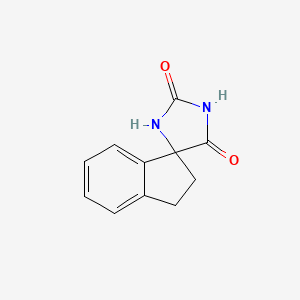 molecular formula C11H10N2O2 B1296855 2',3'-dihydro-2H,5H-spiro[imidazolidine-4,1'-indene]-2,5-dione CAS No. 6252-98-8