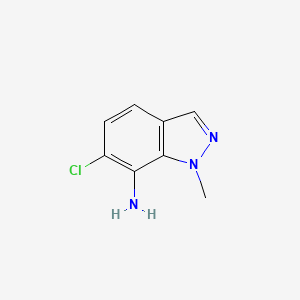 molecular formula C8H8ClN3 B12968557 6-chloro-1-methyl-1H-indazol-7-amine 