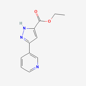 molecular formula C11H11N3O2 B1296859 Ethyl 3-(pyridin-3-YL)-1H-pyrazole-5-carboxylate CAS No. 251658-58-9