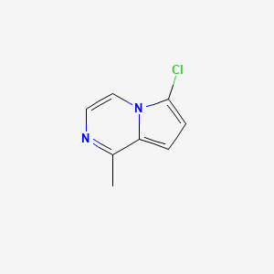 molecular formula C8H7ClN2 B12968612 6-Chloro-1-methylpyrrolo[1,2-a]pyrazine 