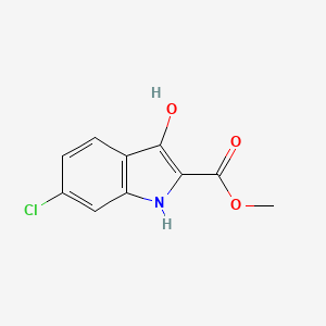 molecular formula C10H8ClNO3 B12968613 Methyl 6-chloro-3-hydroxy-1H-indole-2-carboxylate 